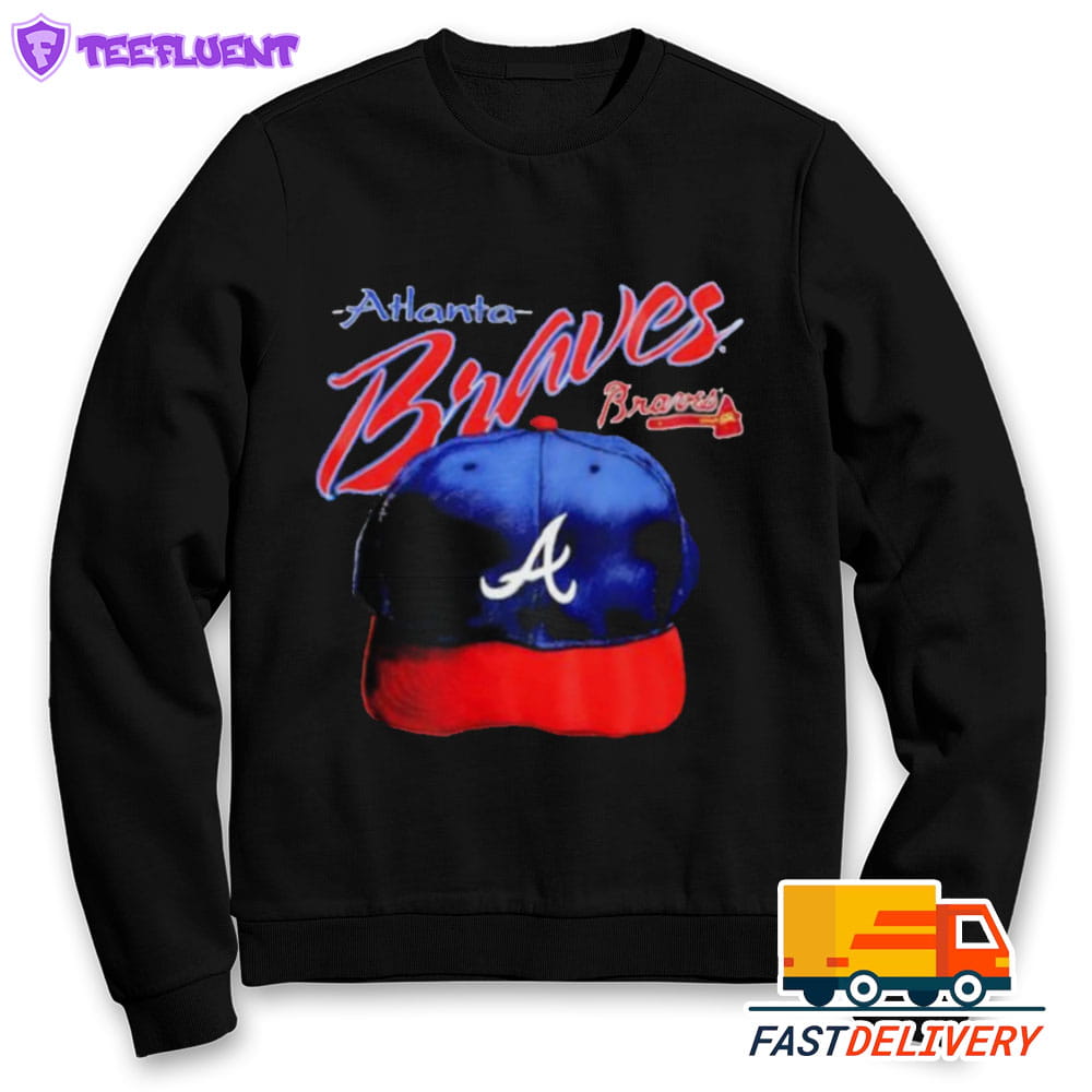 Atlanta Braves nutmeg baseball cap vintage Sweatshirt