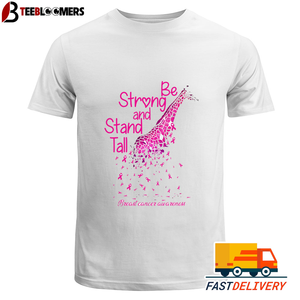 Be Strong And Stand Tall Breast Cancer Awareness Giraffe Sweatshirt