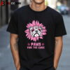 Bulldog Paw For Cure Breast Cancer Awareness Unisex Vintage T Shirt