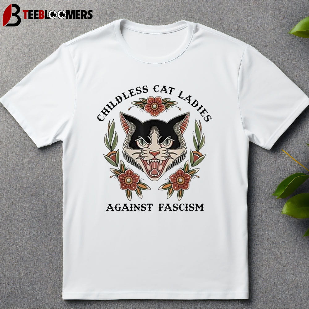 Childless Cat Ladies Against Fascism Unisex Vintage T Shirt