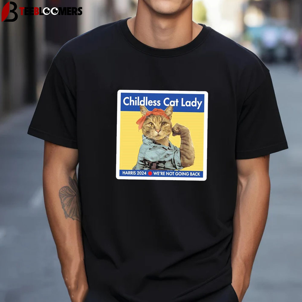 Childless Cat Lady Harris 2024 We're Not Going Back Unisex Vintage T Shirt