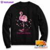 Flamingo Flower Breast Cancer Awareness Sweatshirt