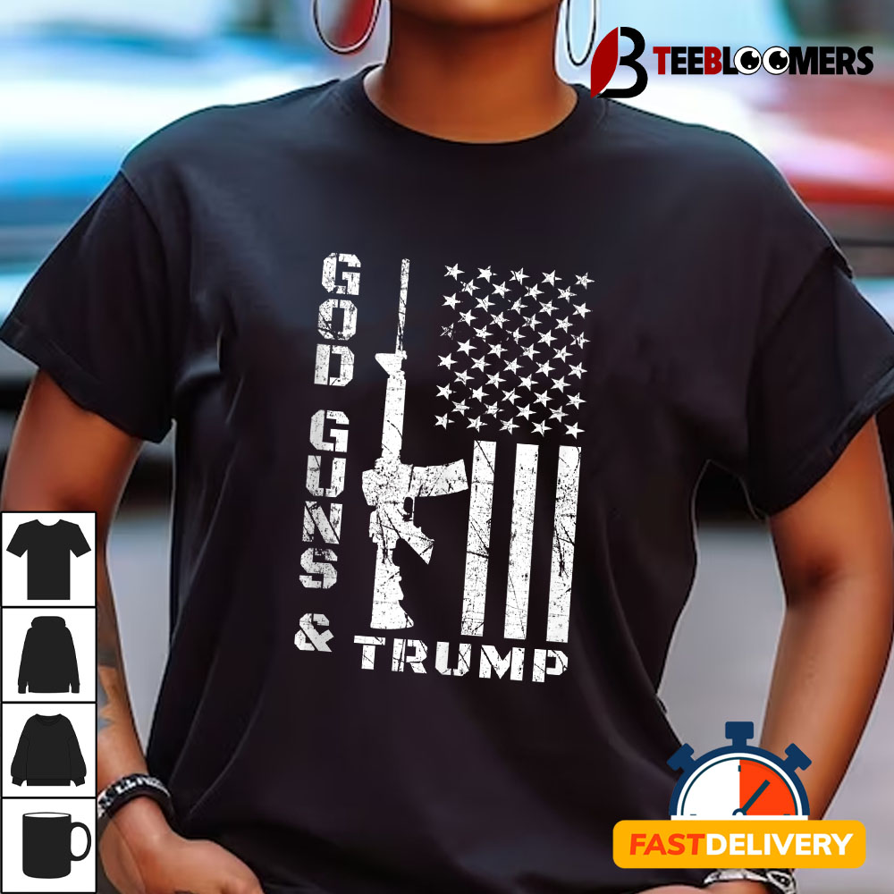 God Guns And Trump Shirt 2nd Amendment Flag Ar15 Tank Top1