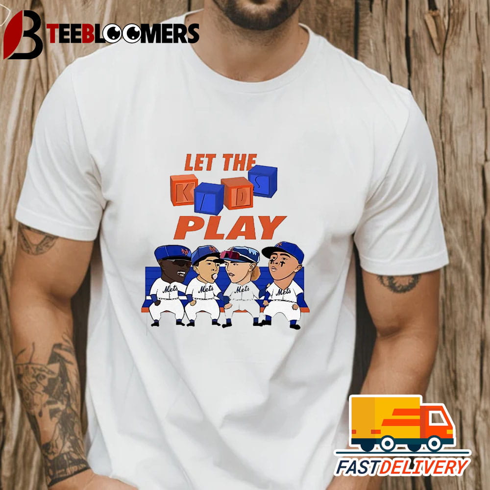 Let The Kids Play New York Mets Cartoon Shirt Unisex Vintage Trending Tee 1