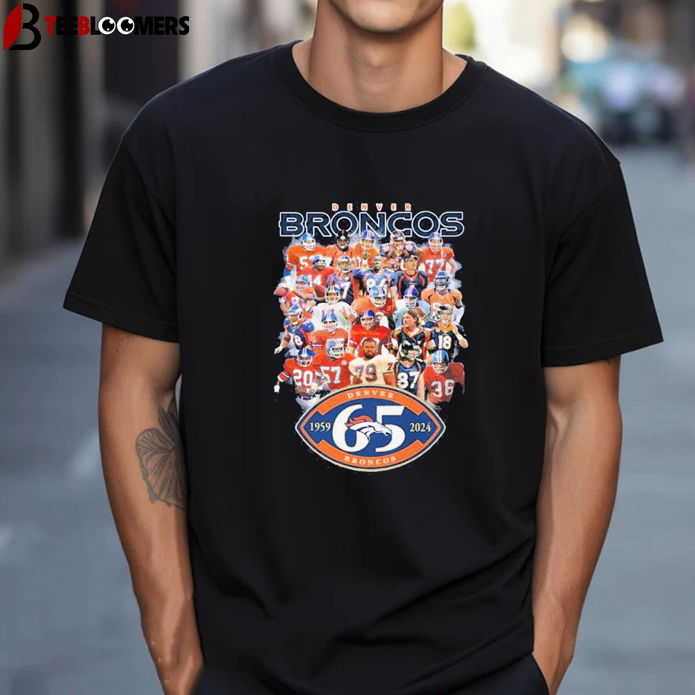 Nfl Denver Broncos Football Franchise 1959 2024 65 Yearst Shirt Unisex Vintage T Shirt