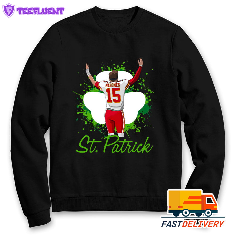 St Patrick Shamrock Patrick Mahomes Kansas City Chiefs Sweatshirt