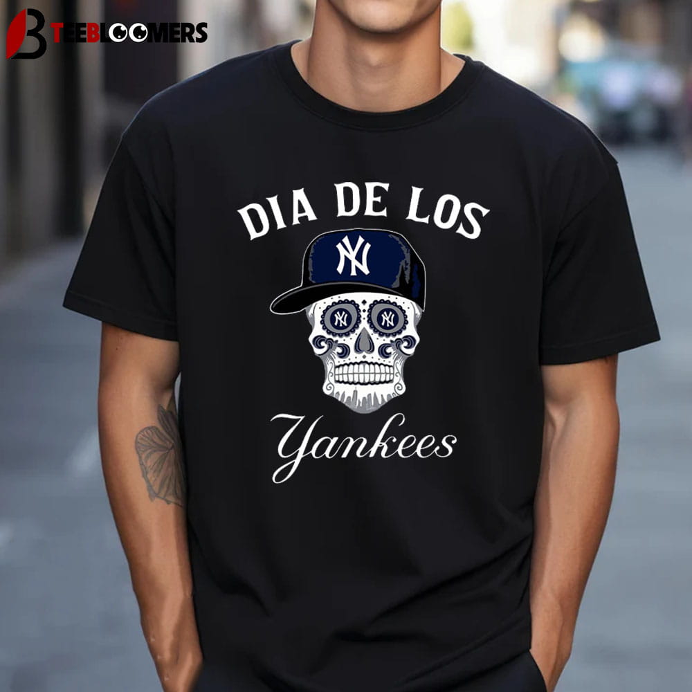 Sugar Skull Dia De Los New York Yankees Unisex Vintage T Shirt