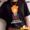 Trump Crypto President Funny Maga Bitcoin American Flag T shirt2