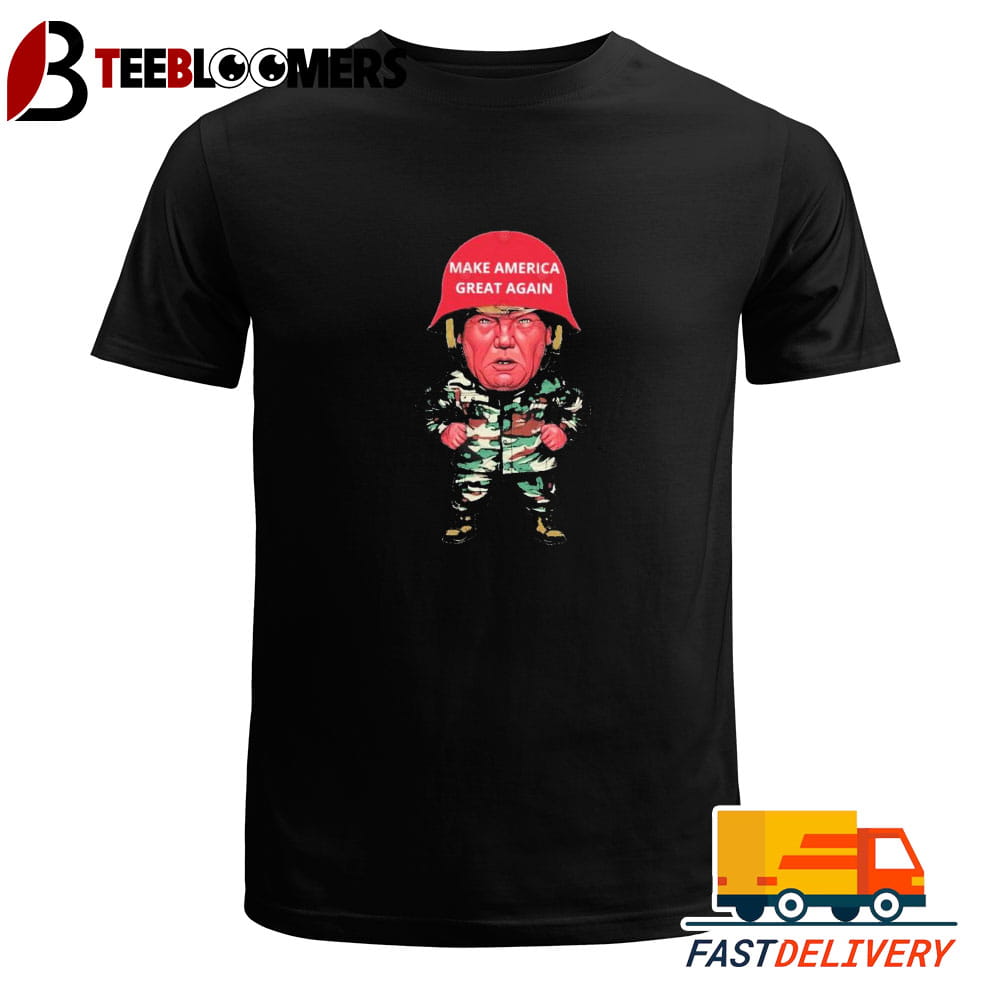 Trump Maga Little Soldier of Big Ambitions T Shirt Vintage Unisex Tee