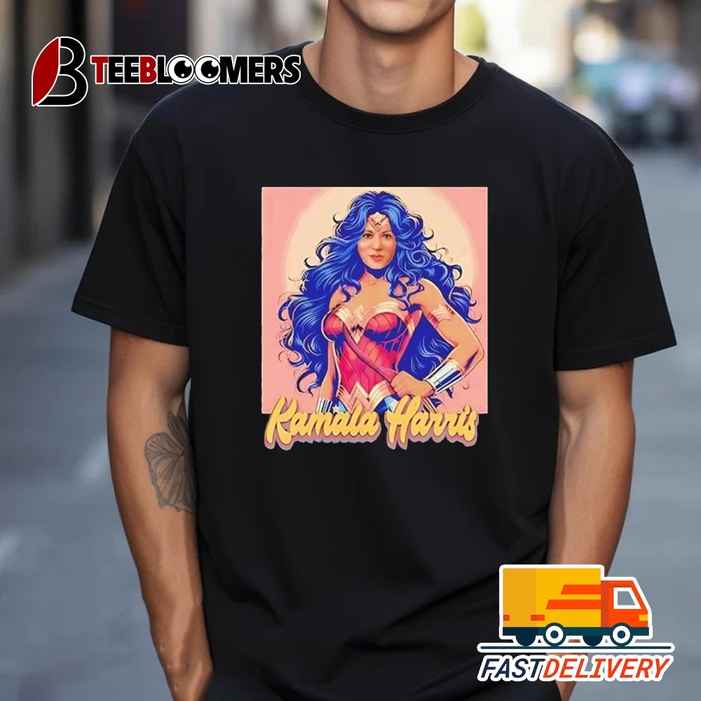 Kamala Harris Wonder Woman Comic Vintate Trending Tee 2024