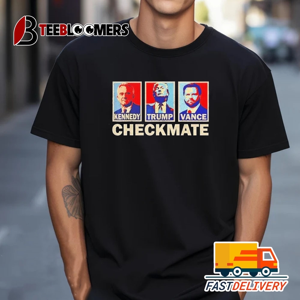 Kennedy Trump Vance Checkmate Retro Vintate Trending Tee 2024