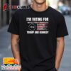 NEW I'm Voting For Trump Kennedy USA Flag 2024 Vintage T Shirt Treding