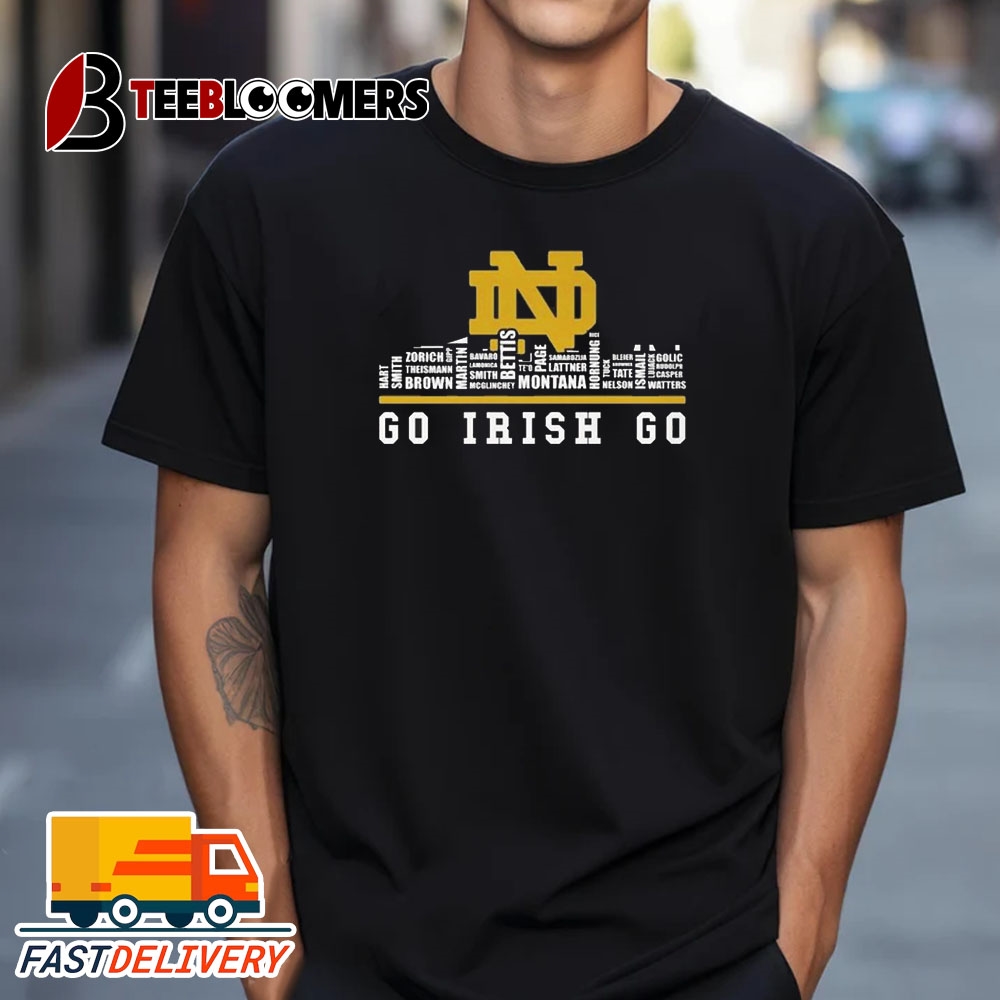 NEW Notre Dame Fighting Irish City Skyline In 2024 Go Irish Go Vintage T Shirt Treding