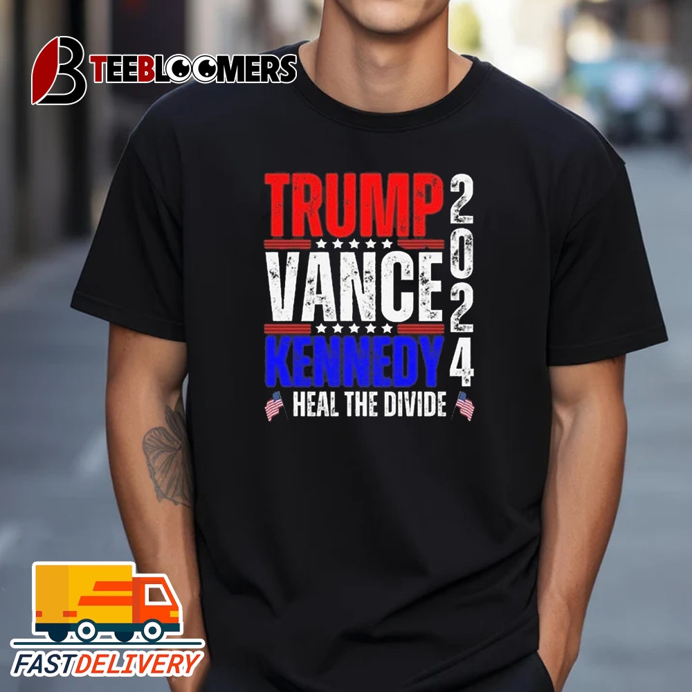 NEW Trump Vance Kennedy 2024 Heal The Divide Presidential Election Support Vintage T Shirt Treding