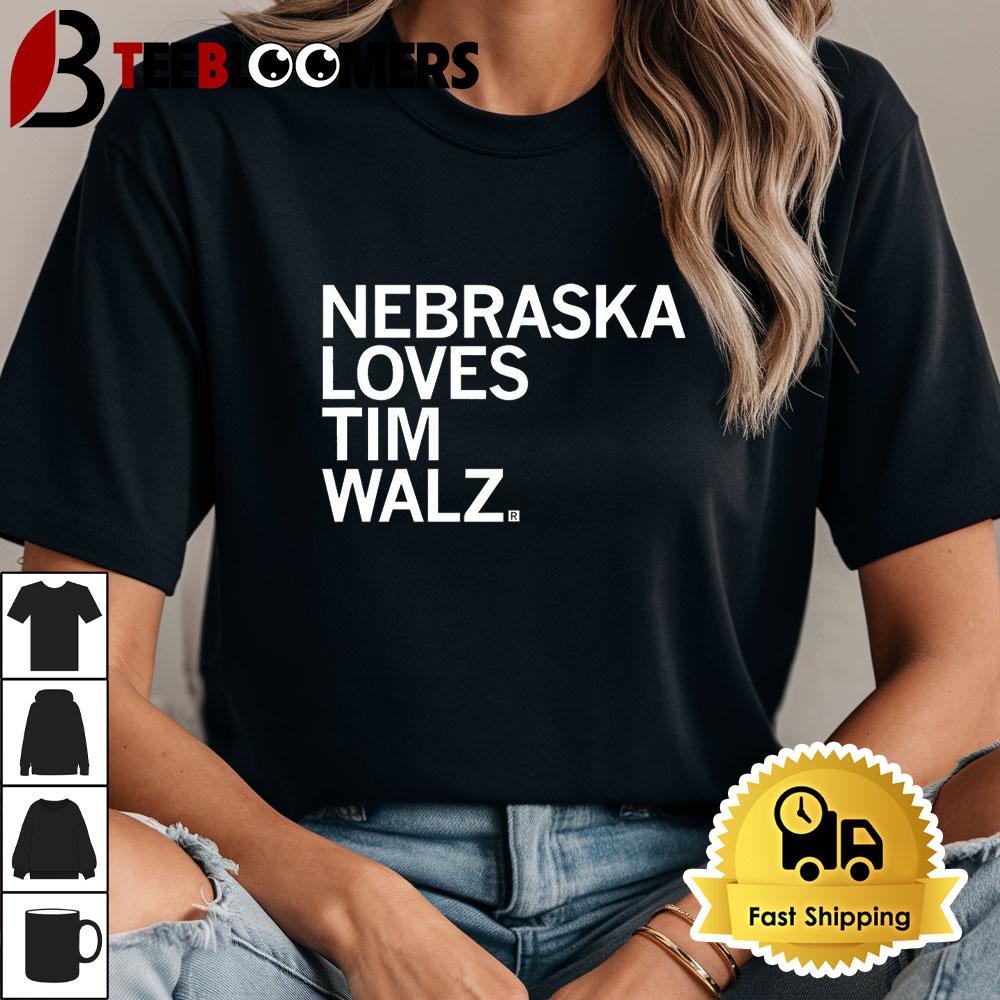 Nebraska Loves Tim Walz Maga Hat 2024 Unisex Vintage T Shirt 1