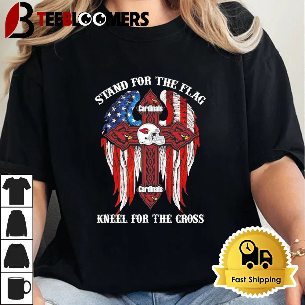 Arizona Cardinals Stand For The Flag Kneel For The Cross 2024 Unisex Vintage T shirt