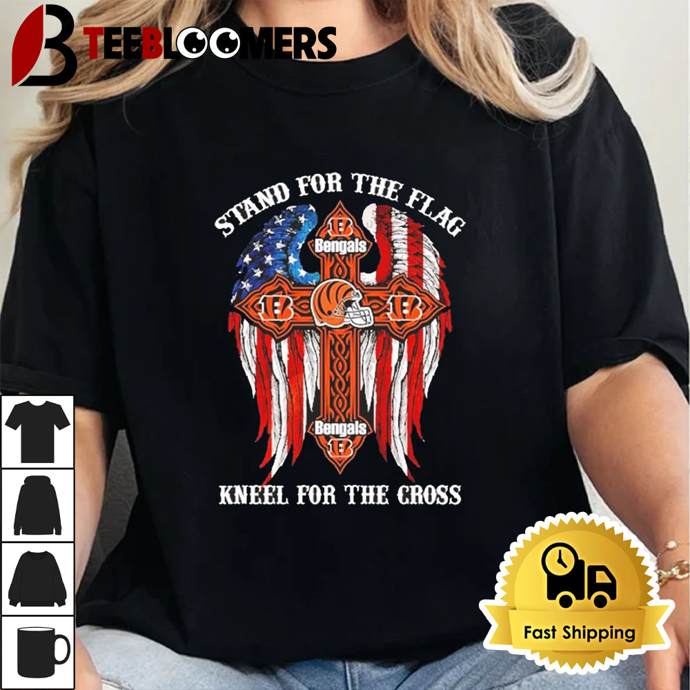 Cincinnati Bengals Stand For The Flag Kneel For The Cross 2024 Unisex Vintage T shirt