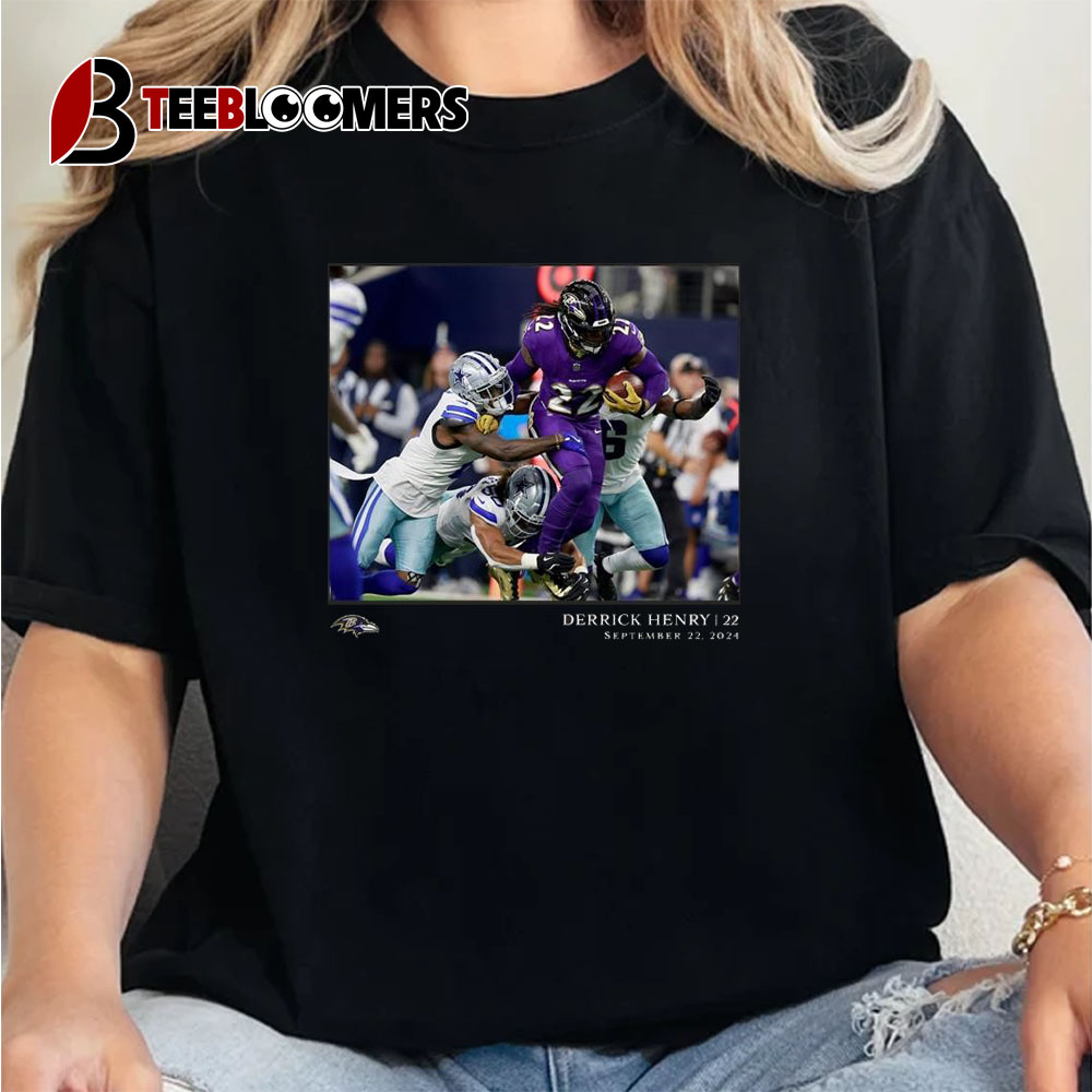 Derrick Henry Black Baltimore Ravens Nfl Flash Features Week 3 Unisex Vintage T Shirt