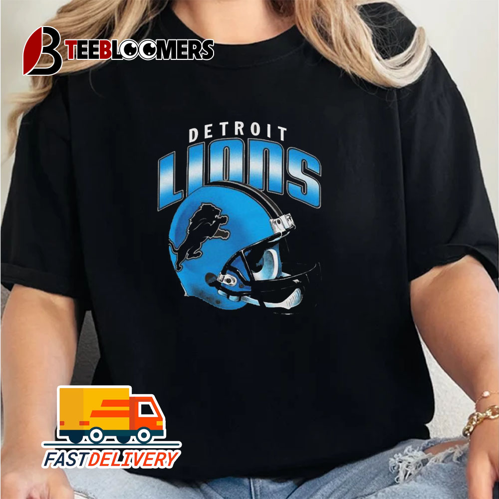 Detroit Lions Gradient Helmet Unisex Vintage T Shirt