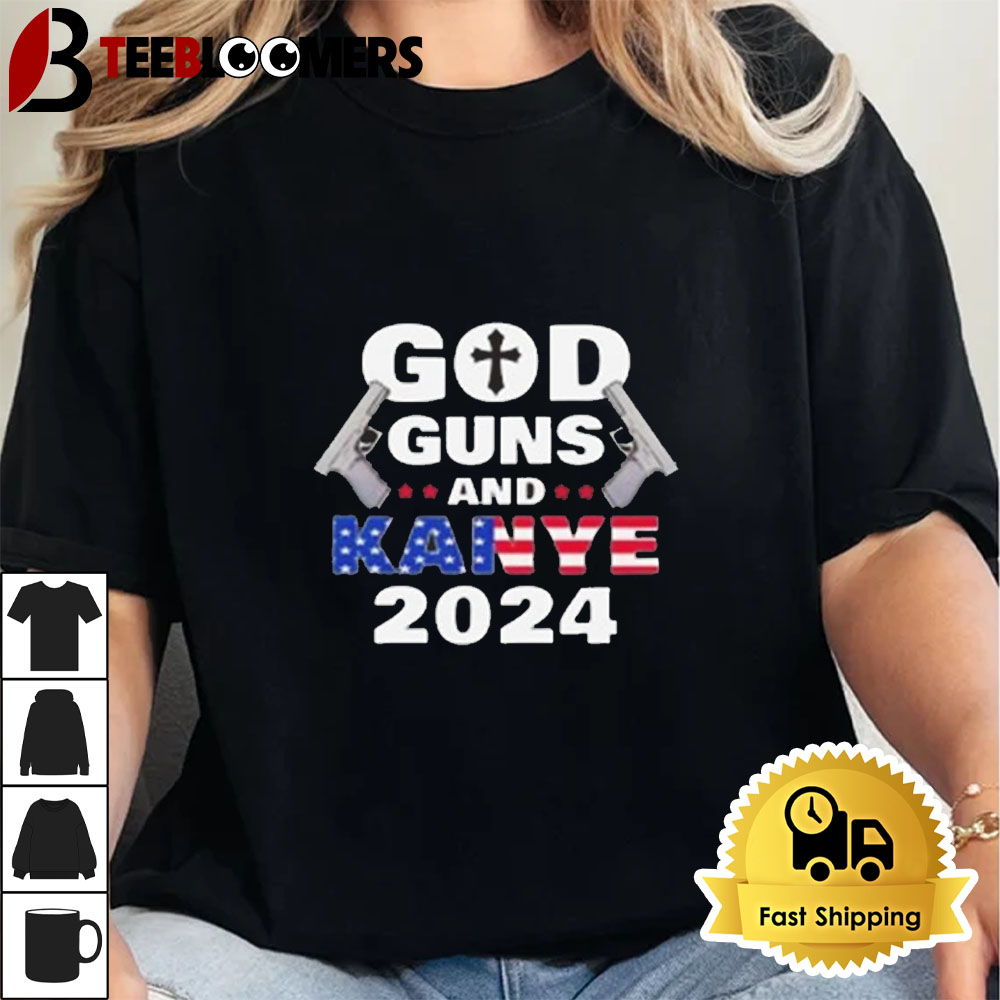 God Guns And Kanye 2024 Usa Flag Unisex Vintage T Shirt