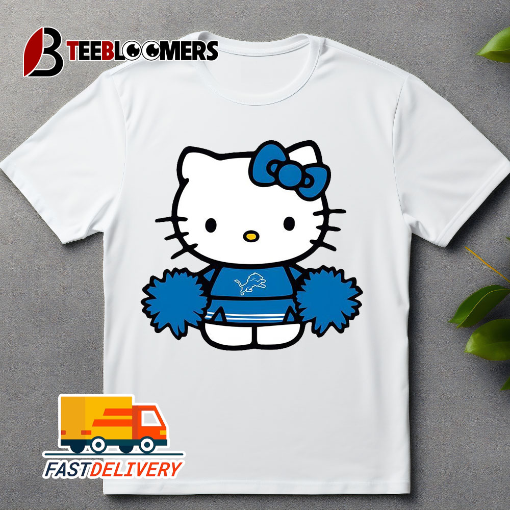 Hello Kitty Detroit Lions Cheerleader Unisex Vintage T Shirt