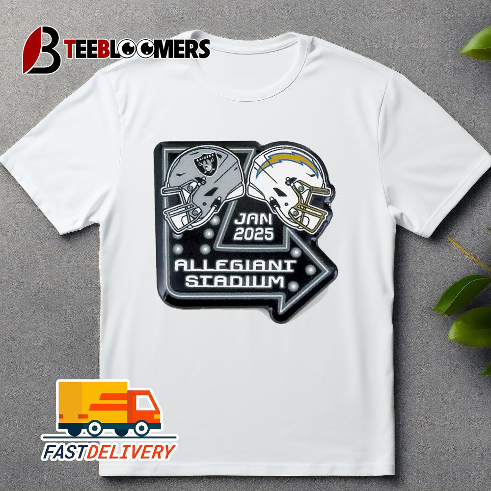 Las Vegas Raiders Vs Los Angeles Chargers 2024 Game Day Allegiant Stadium Jan 2025 Unisex Vintage T Shirt