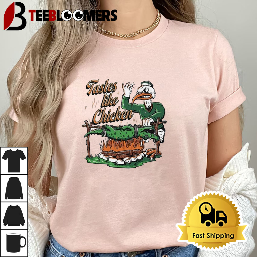 Miami Hurricanes Football Florida Gators Tastes Like Chicken Unisex Vintage T shirt