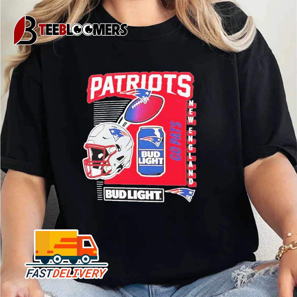 New England Patriots Bud Light Go Pats Unisex Vintage T Shirt