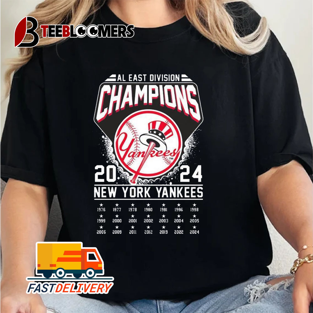 New York Yankees Al East Division Champions 1976 2024 Logo Unisex Vintage T Shirt