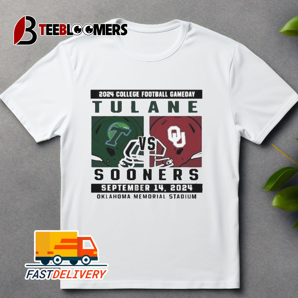 Oklahoma Sooners vs Tulane 2024 College Football Gameday September 142024 Matchup Unisex Vintage T Shirt