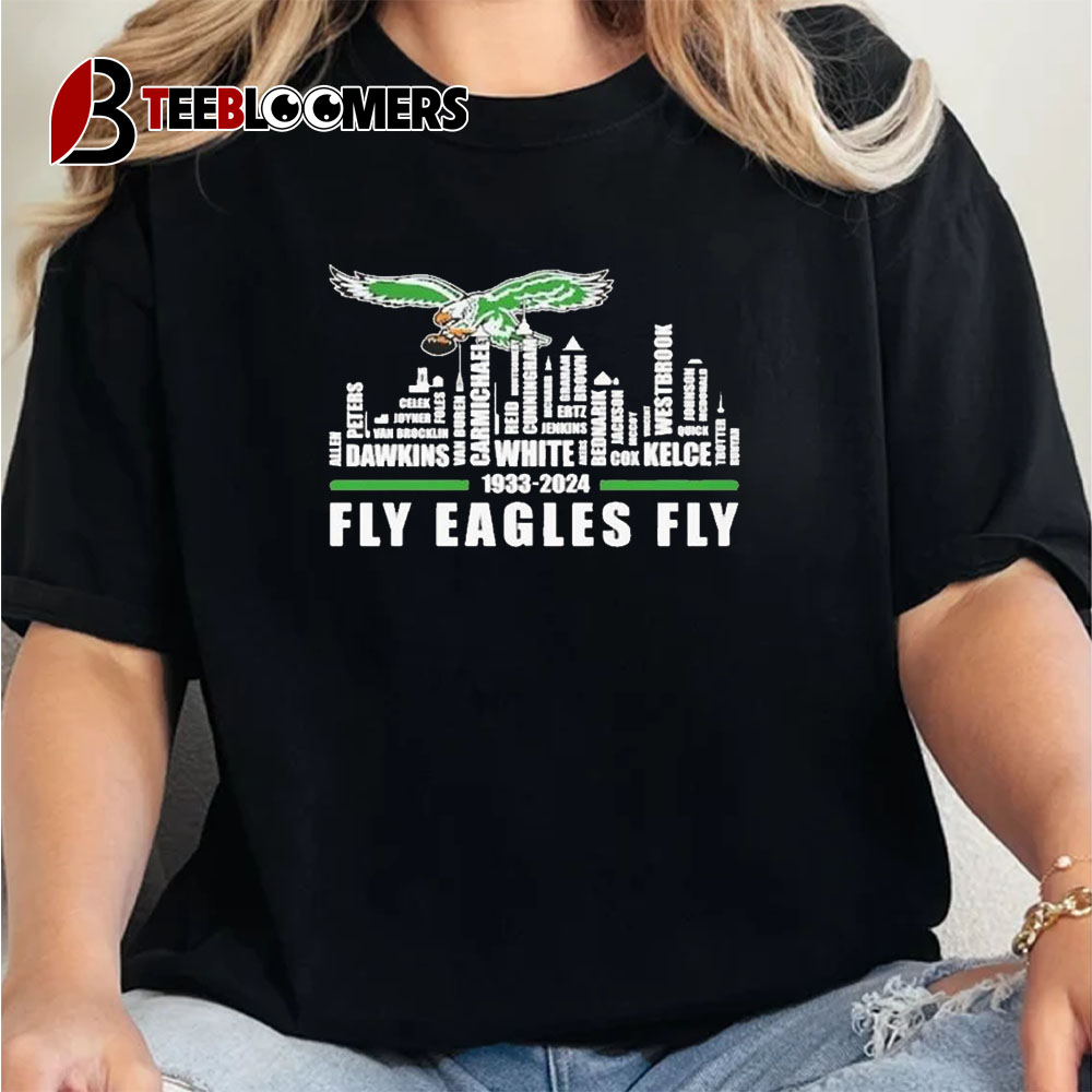 Philadelphia Eagles Fly Eagles Fly 1933 2024 Skyline Unisex Vintage T Shirt