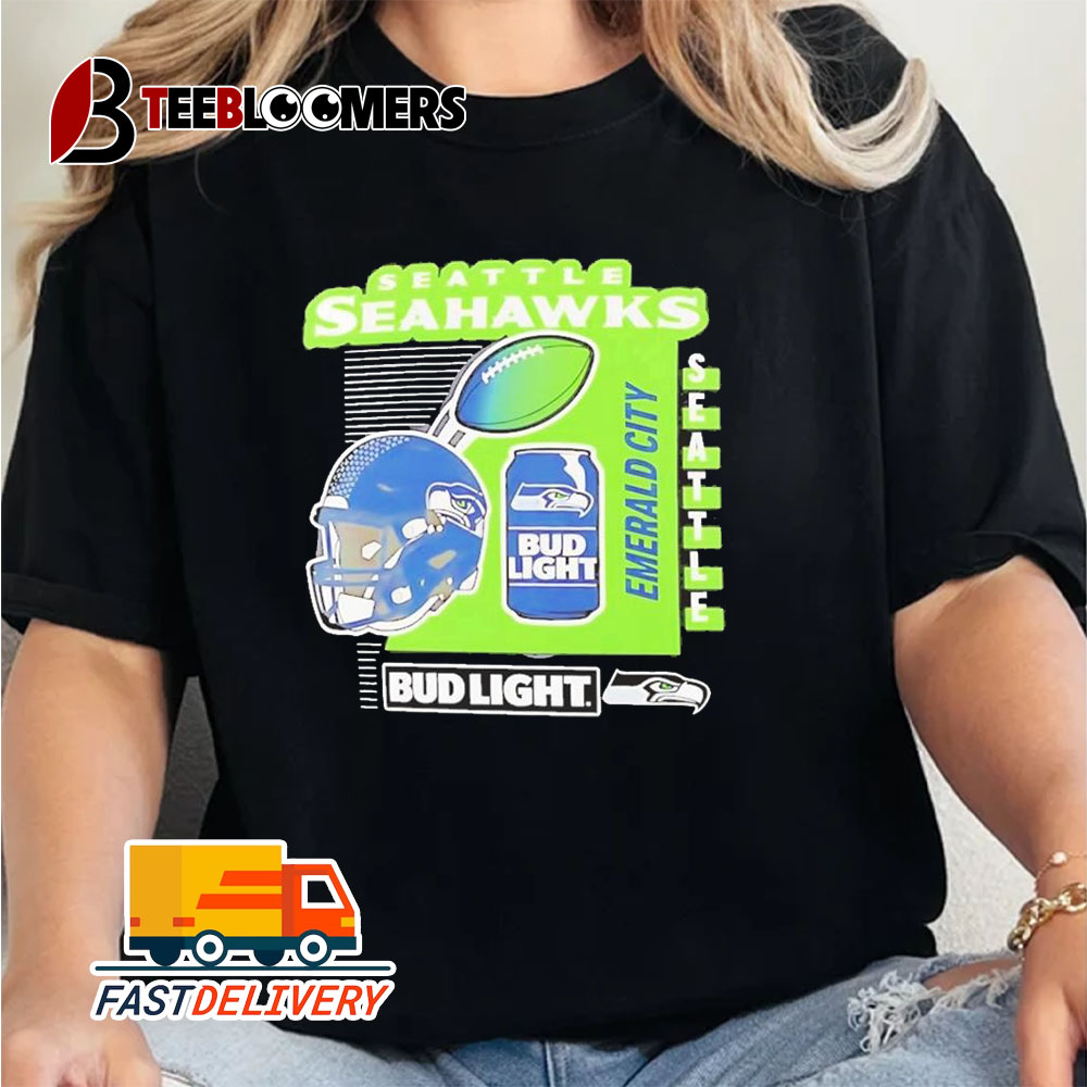 Seattle Seahawks Bud Light Emerald City Unisex Vintage T Shirt