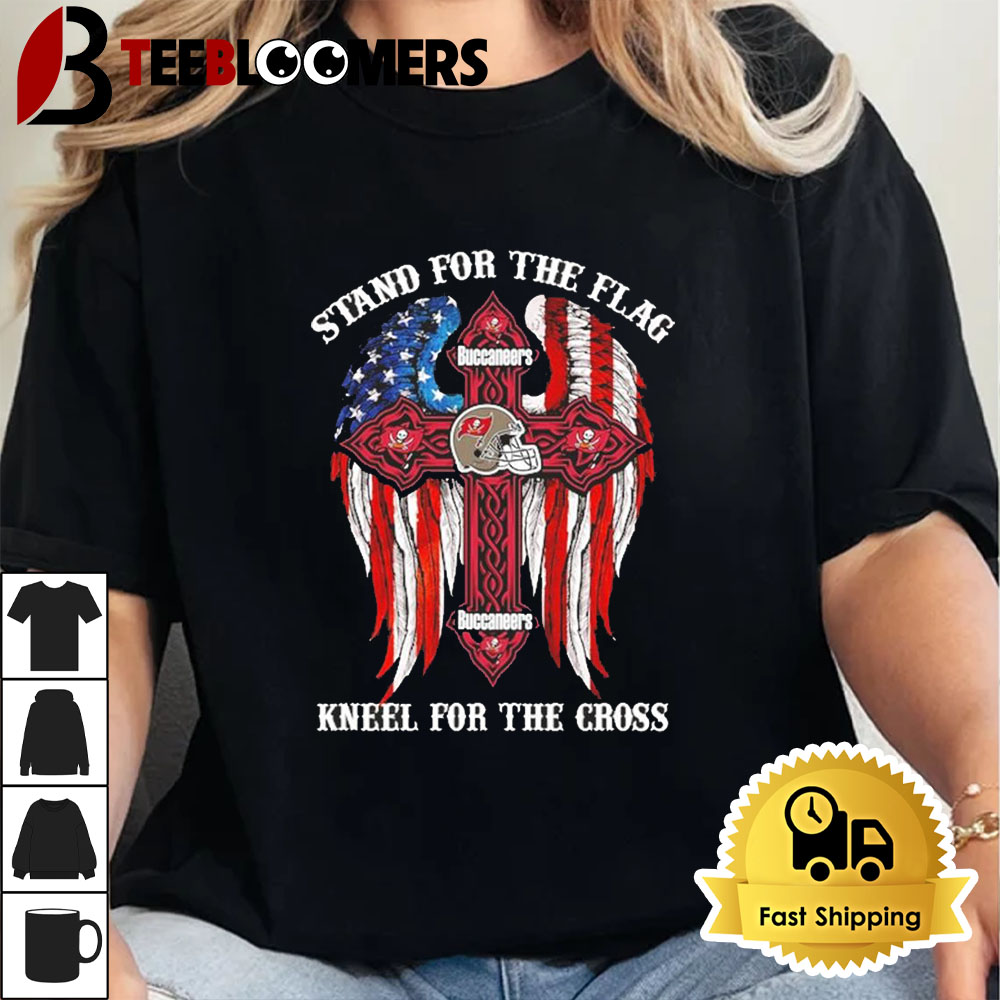 Tampa Bay Buccaneers Stand For The Flag Kneel For The Cross 2024 Unisex Vintage T shirt