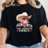 Western Trump Cowboy You Missed Trump 2024 Usa Unisex Vintage T Shirt