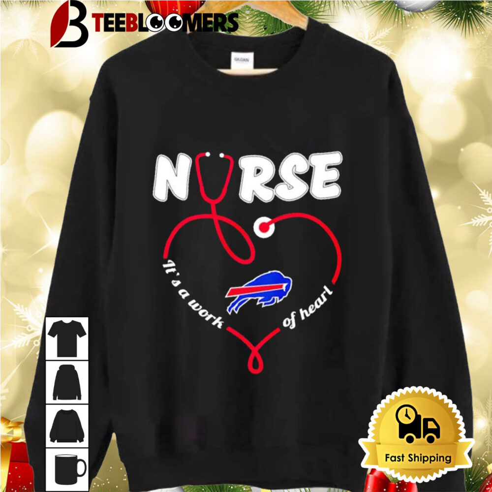 Buffalo Bills Nurse It's A Work Of Heart Shirt 2