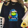 Carolina Panthers Grinch Wearing Santa Hat Christmas 2024 Shirt 1