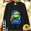 Carolina Panthers Grinch Wearing Santa Hat Christmas 2024 Shirt 2