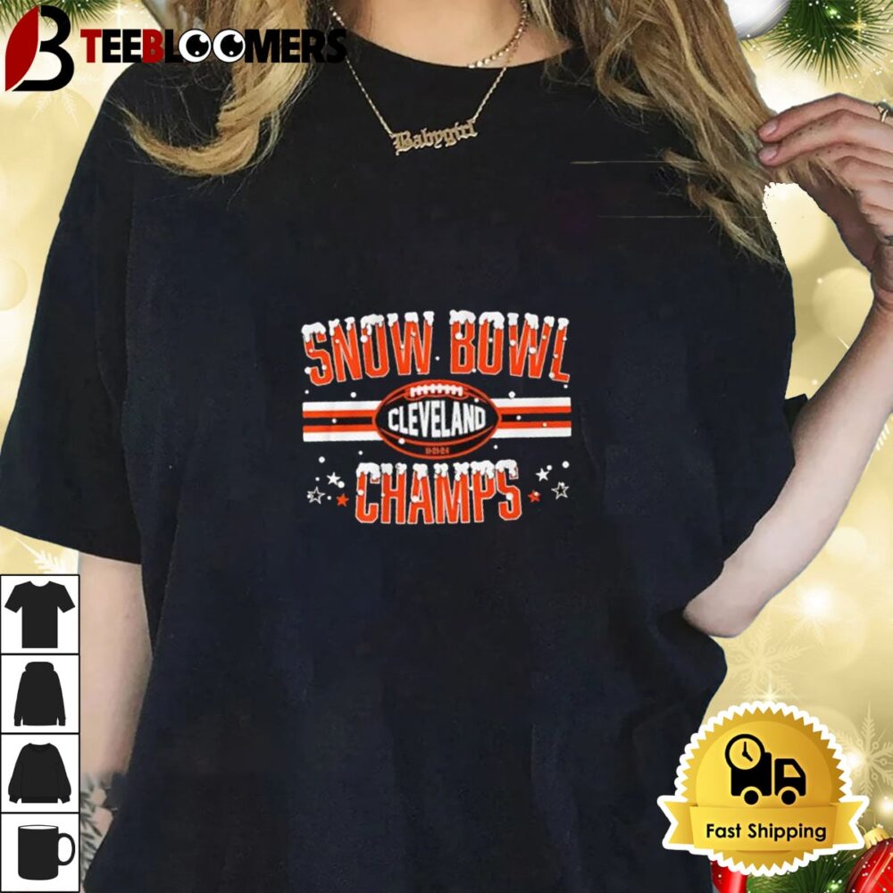 Cleveland Browns Cleveland Snow Bowl Champs Snow Shirt 1