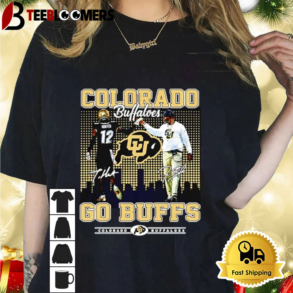 Colorado Buffaloes Go Uffs Skyline Signatures Shirt 1