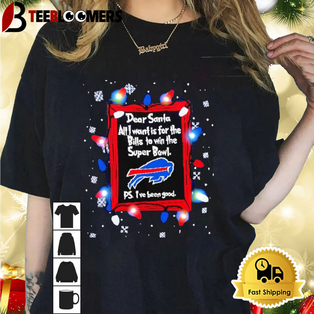 Dear Santa Buffalo Bills Christmas Lights Shirt 1