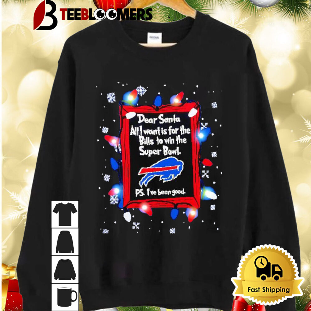 Dear Santa Buffalo Bills Christmas Lights Shirt 2