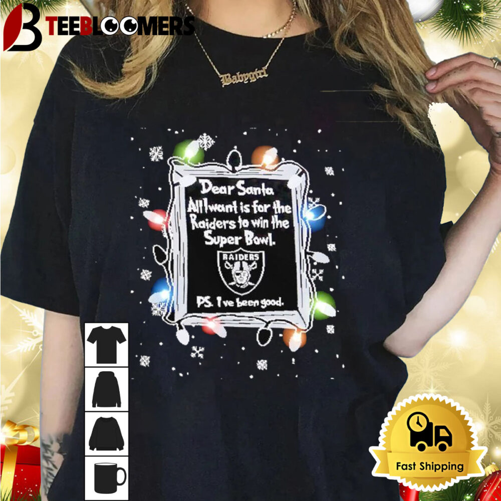 Dear Santa Las Vegas Raiders Christmas Lights Shirt 1