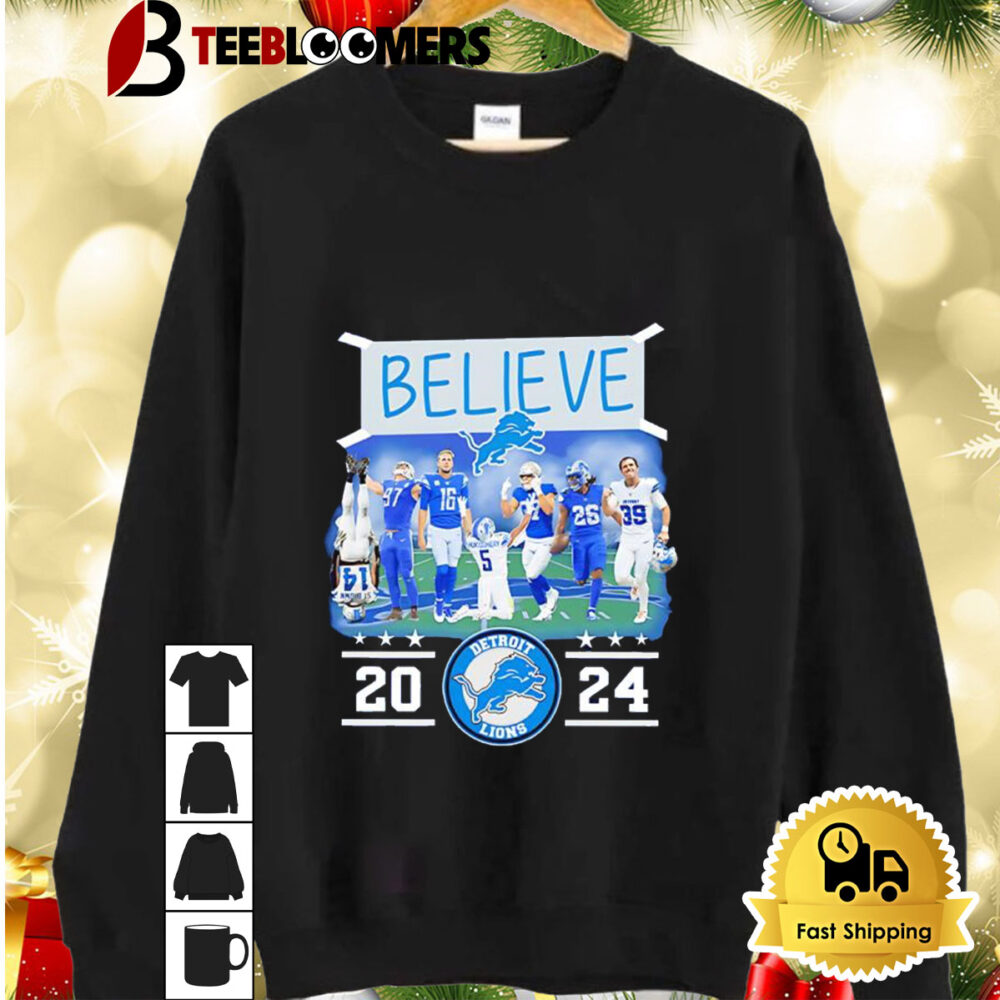 Detroit Lions Believe 2024 Shirt 2