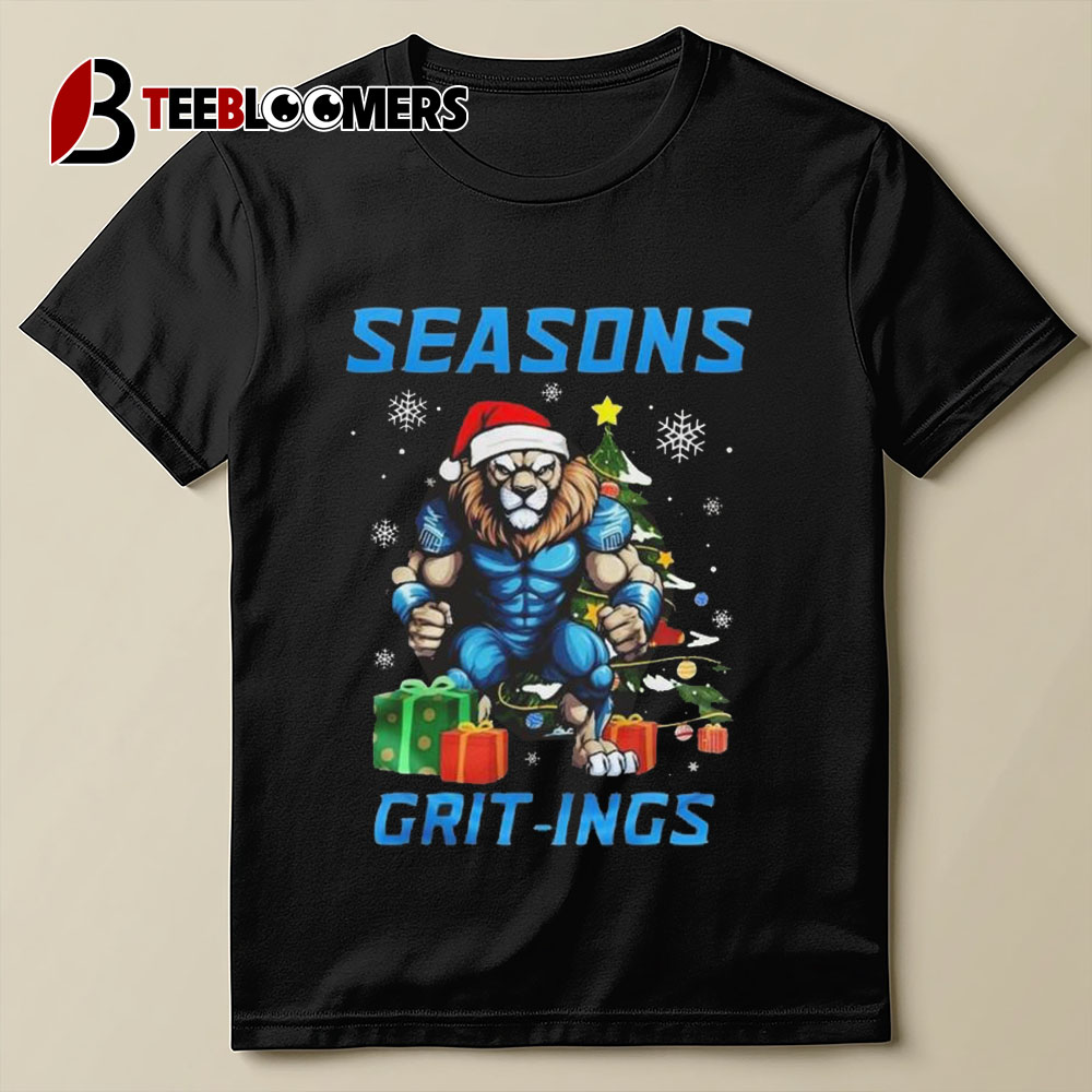 Detroit Lions Seasons Grit Ings Lions Christmas 2024 T shirt