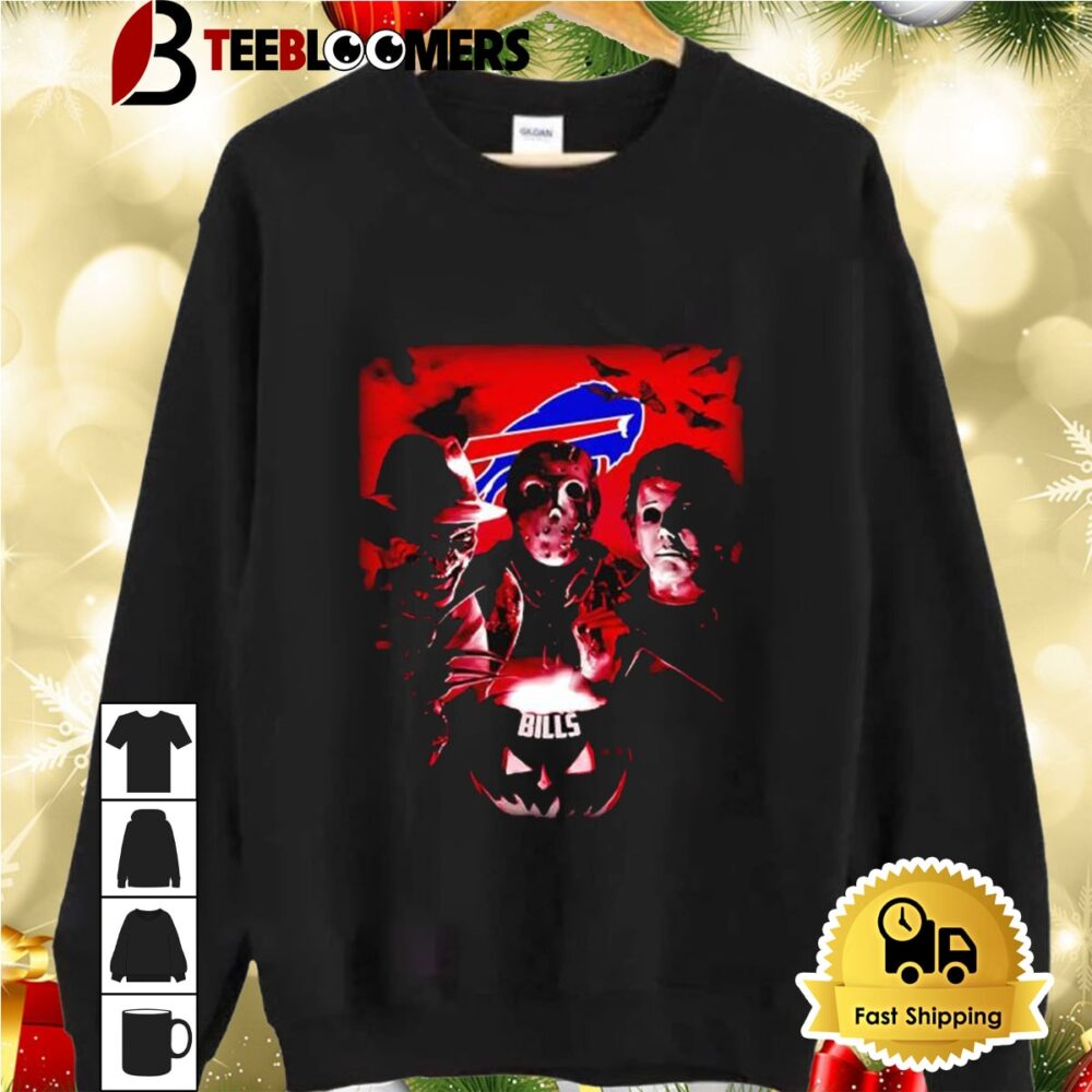 Freddy Krueger Michael Myers Jason Voorhees Buffalo Bills Spooky Night Shirt 2