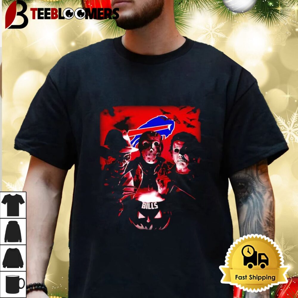 Freddy Krueger Michael Myers Jason Voorhees Buffalo Bills Spooky Night Shirt 3