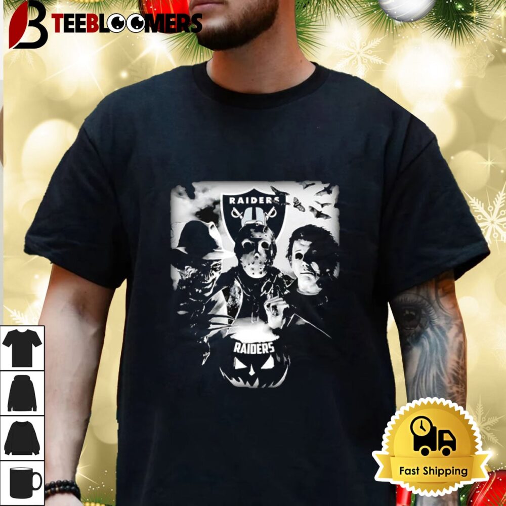 Freddy Krueger Michael Myers Jason Voorhees Las Vegas Raiders Spooky Night Shirt 3