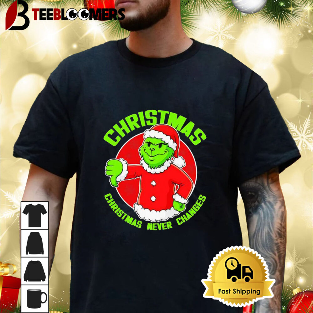 Grinch Boy Christmas Never Changes Shirt 3