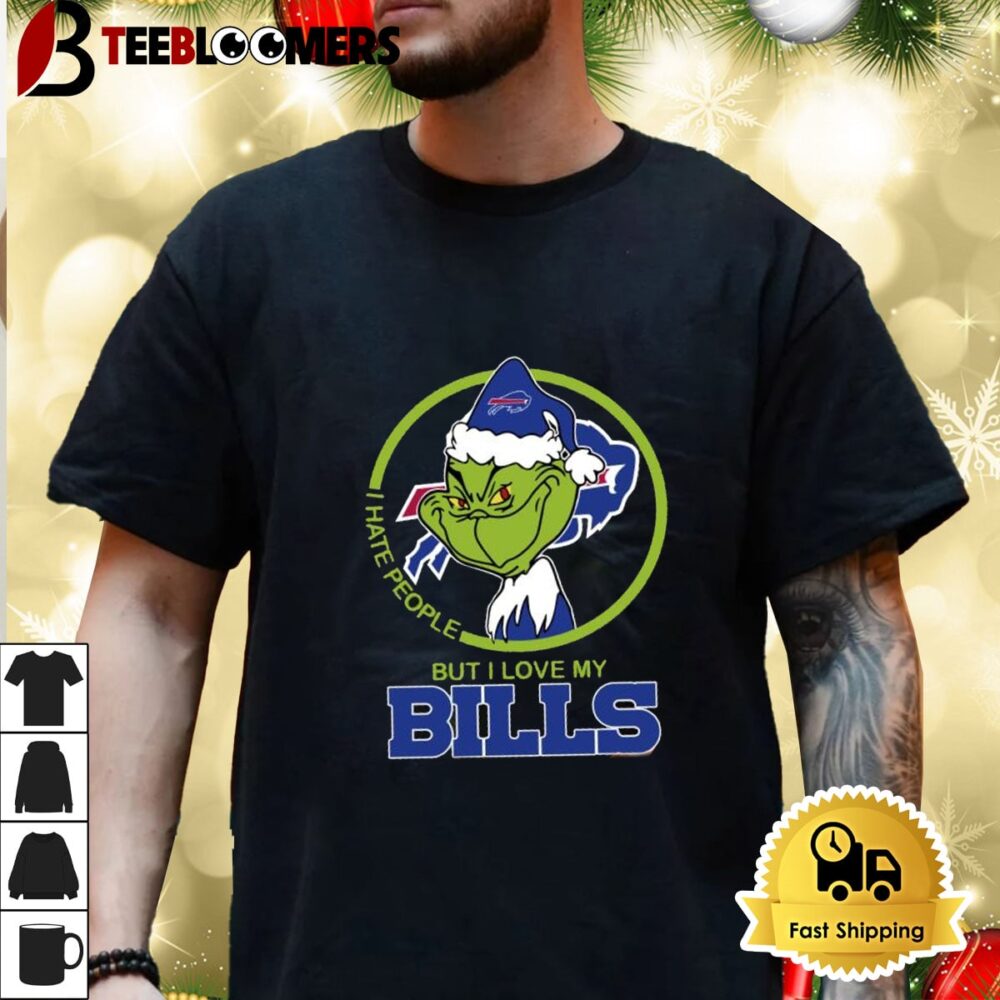 Grinch I Hate People But I Love My Bills Shirt 3