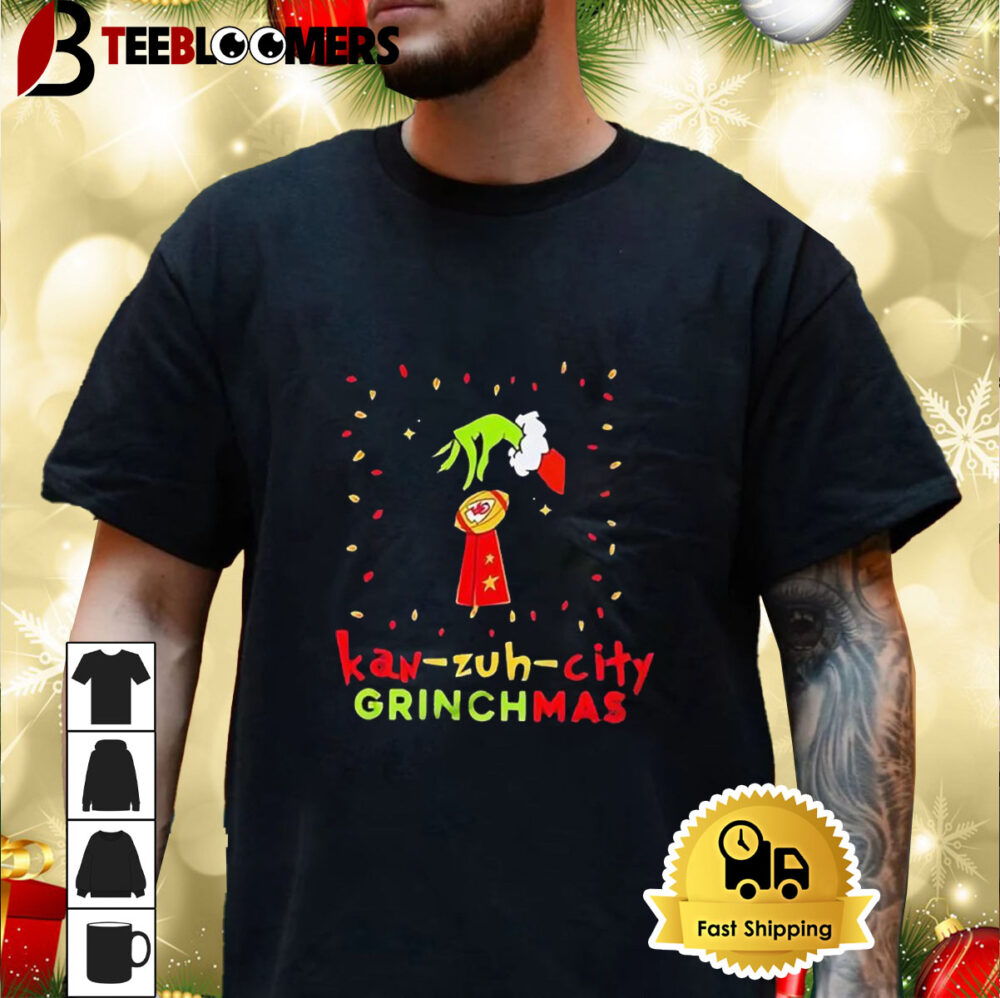 Grinch Kansas City Chiefs Christmas Touchdown Kanzuhcity Grinchmas Shirt 3